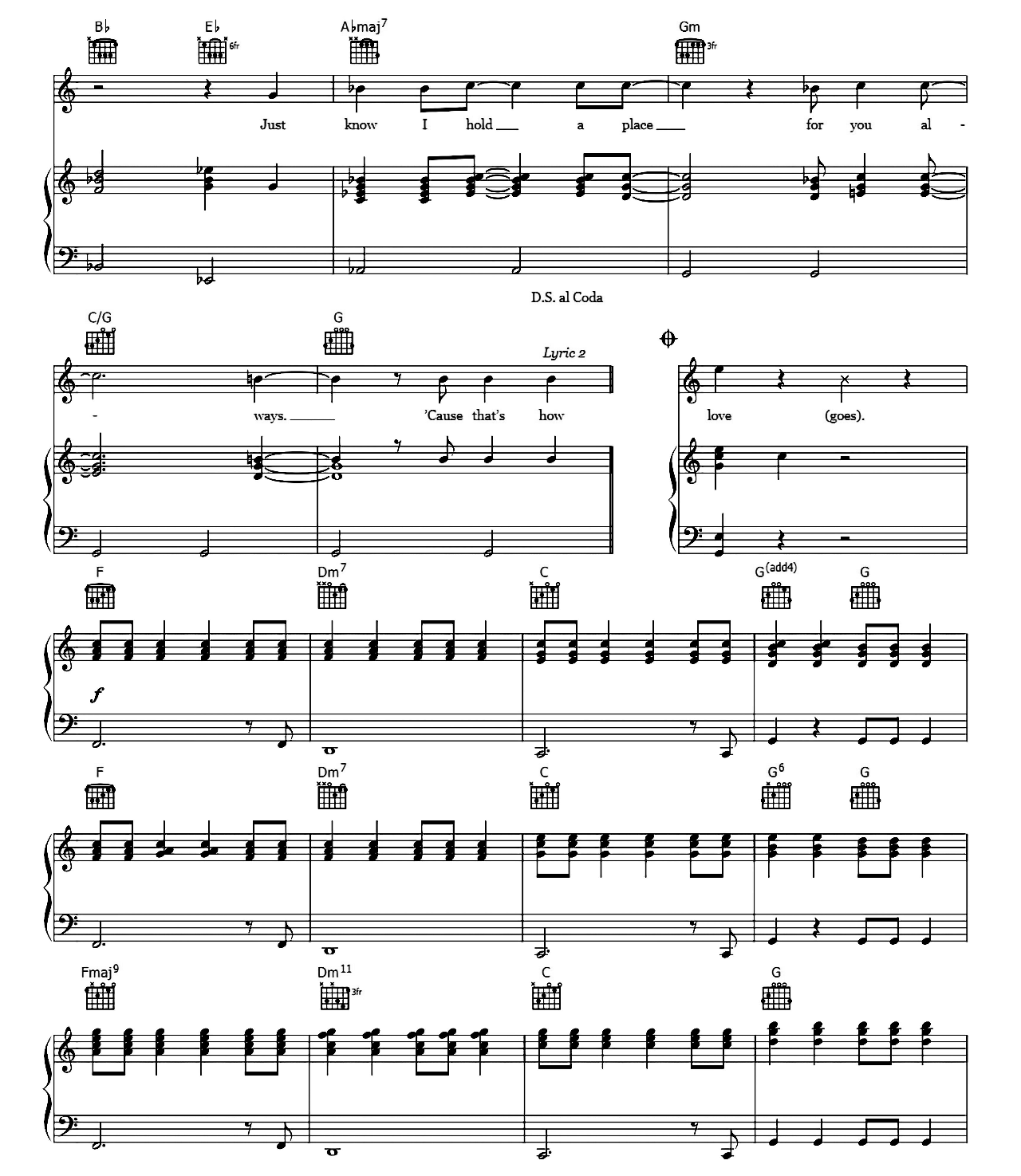 Love Goes sheet music 5