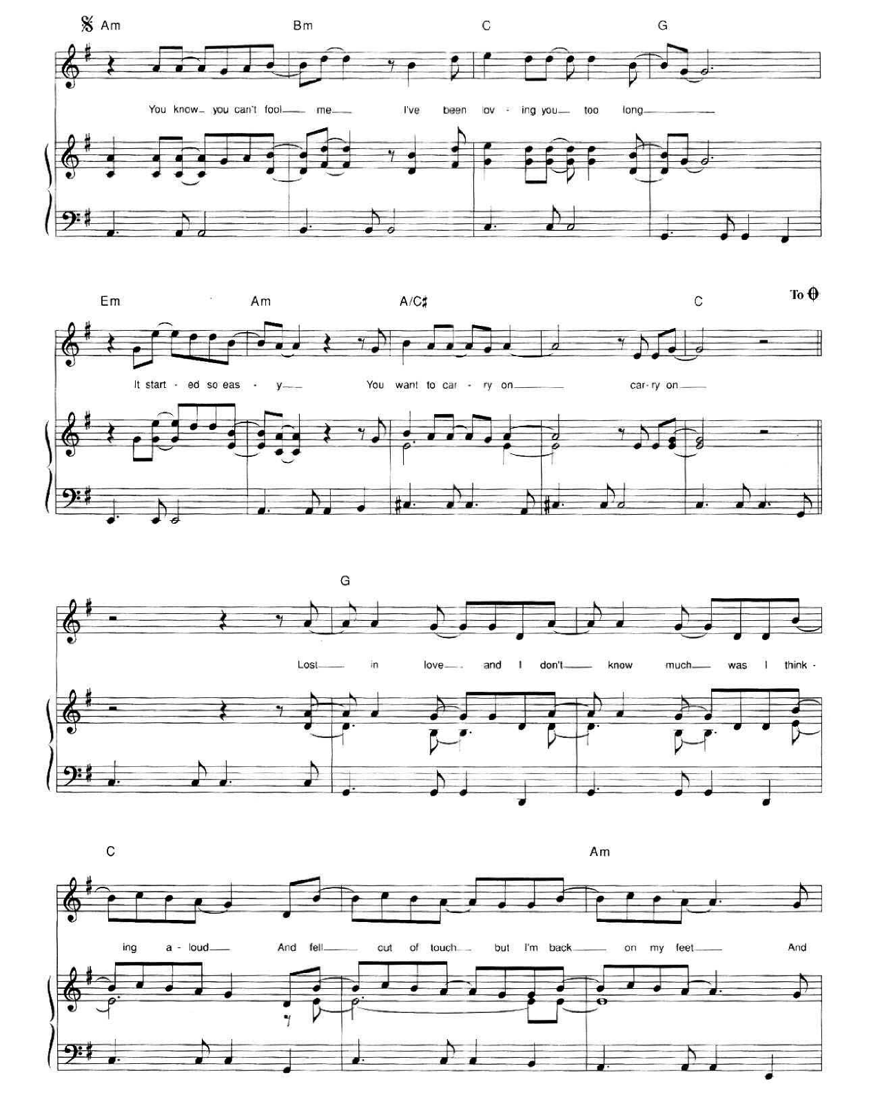 Lost In Love sheet music 3
