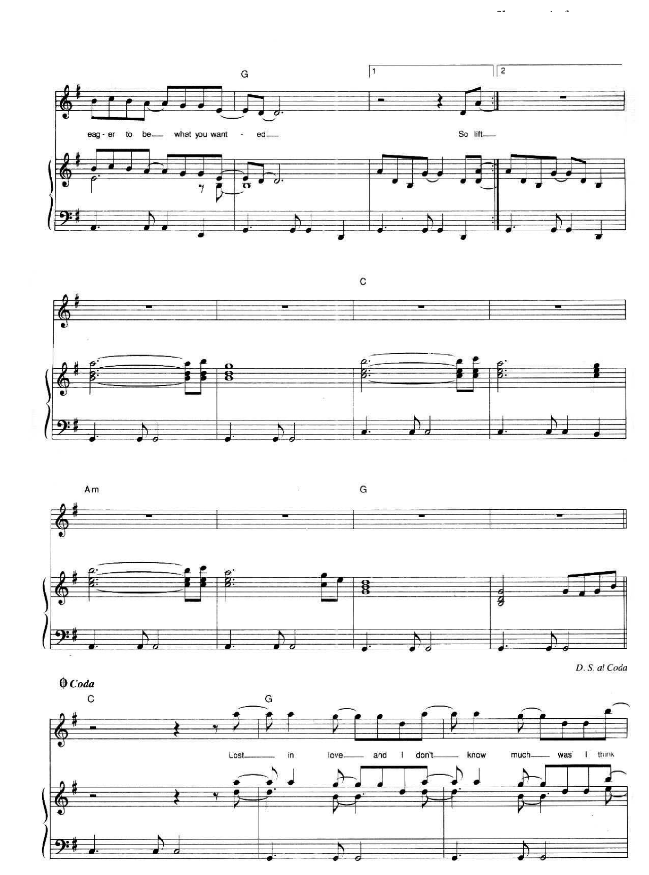 Lost In Love sheet music 4