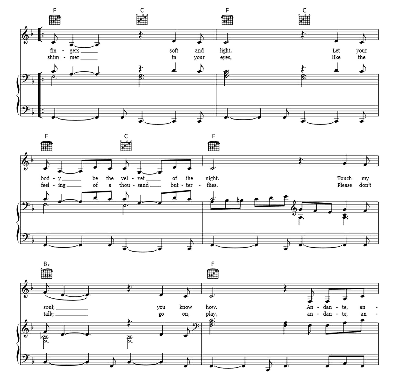 Andante Andante sheet music 3