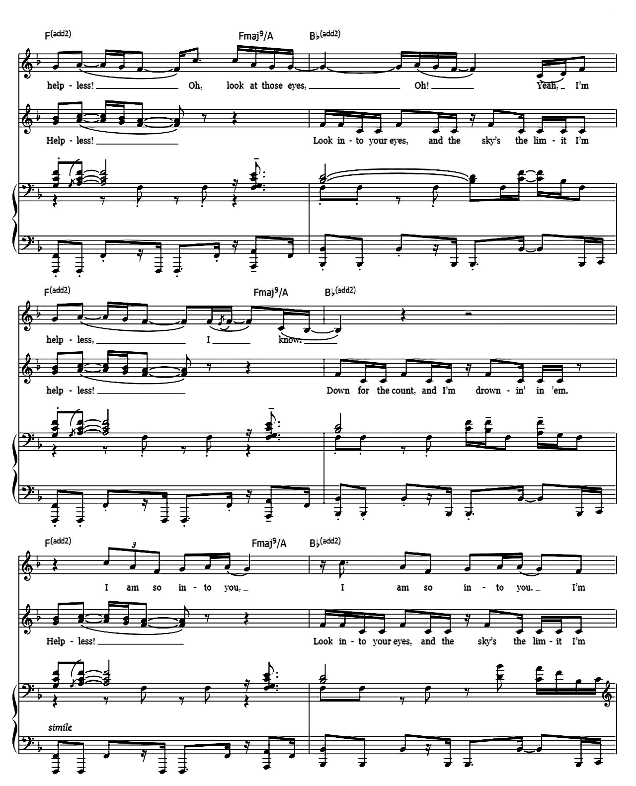 Helpless (from Hamilton) sheet music 5