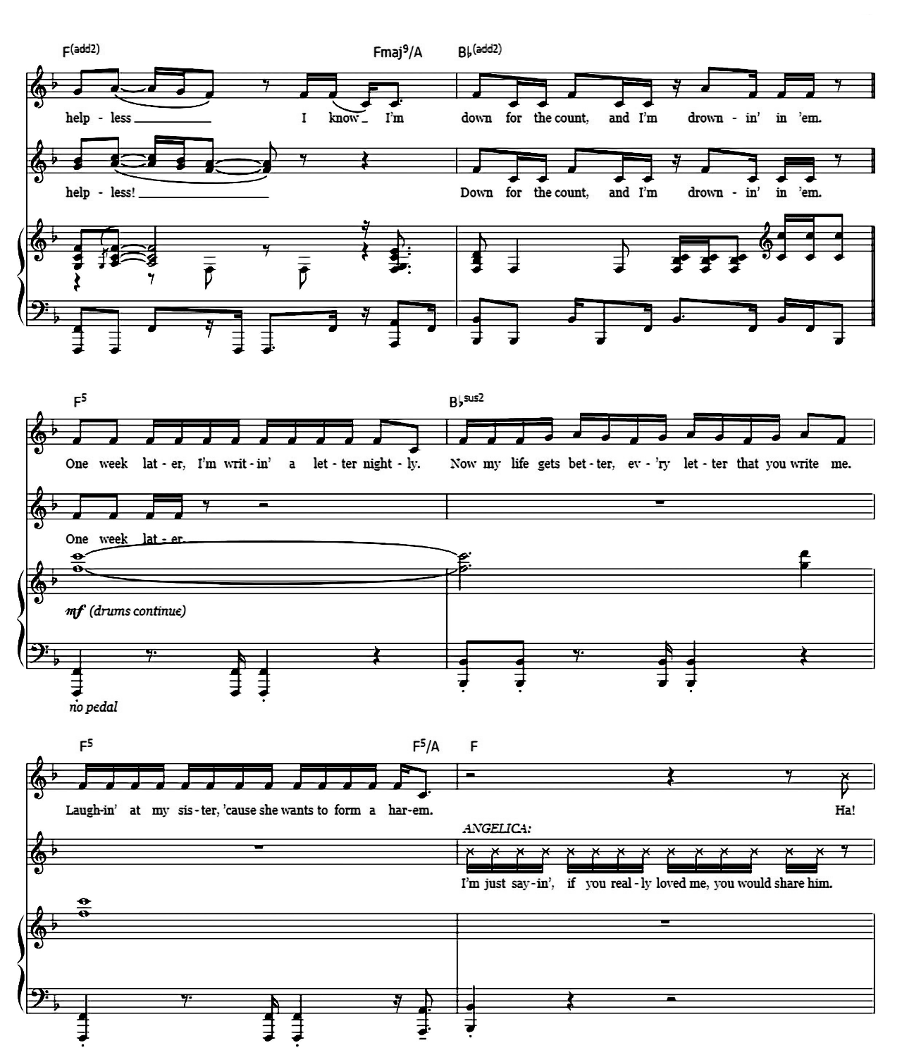 Helpless (from Hamilton) sheet music 6