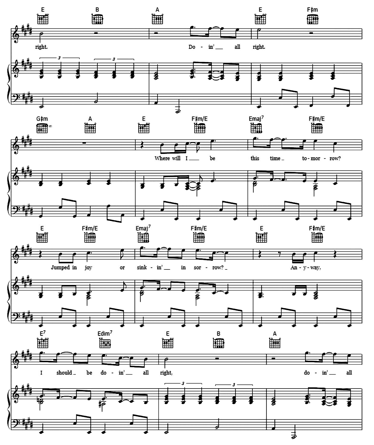 Doing All Right sheet music 2