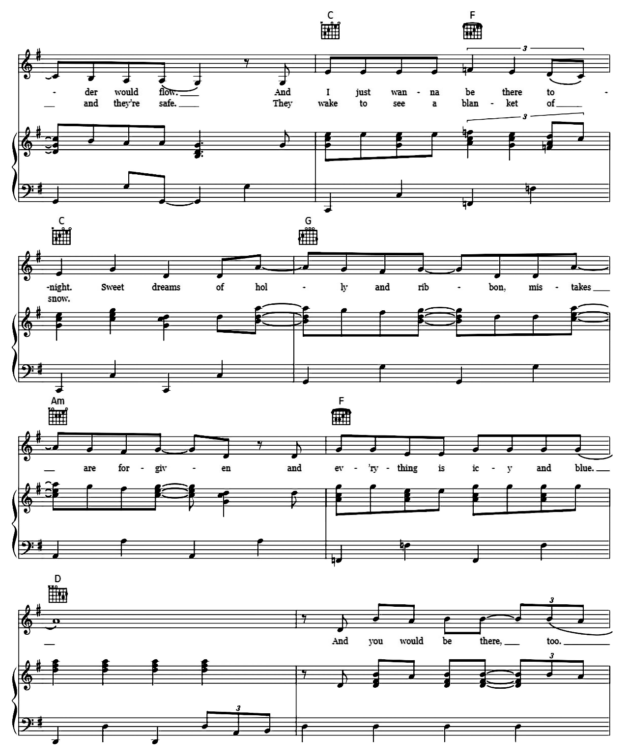 Christmas Tree Farm sheet music 3