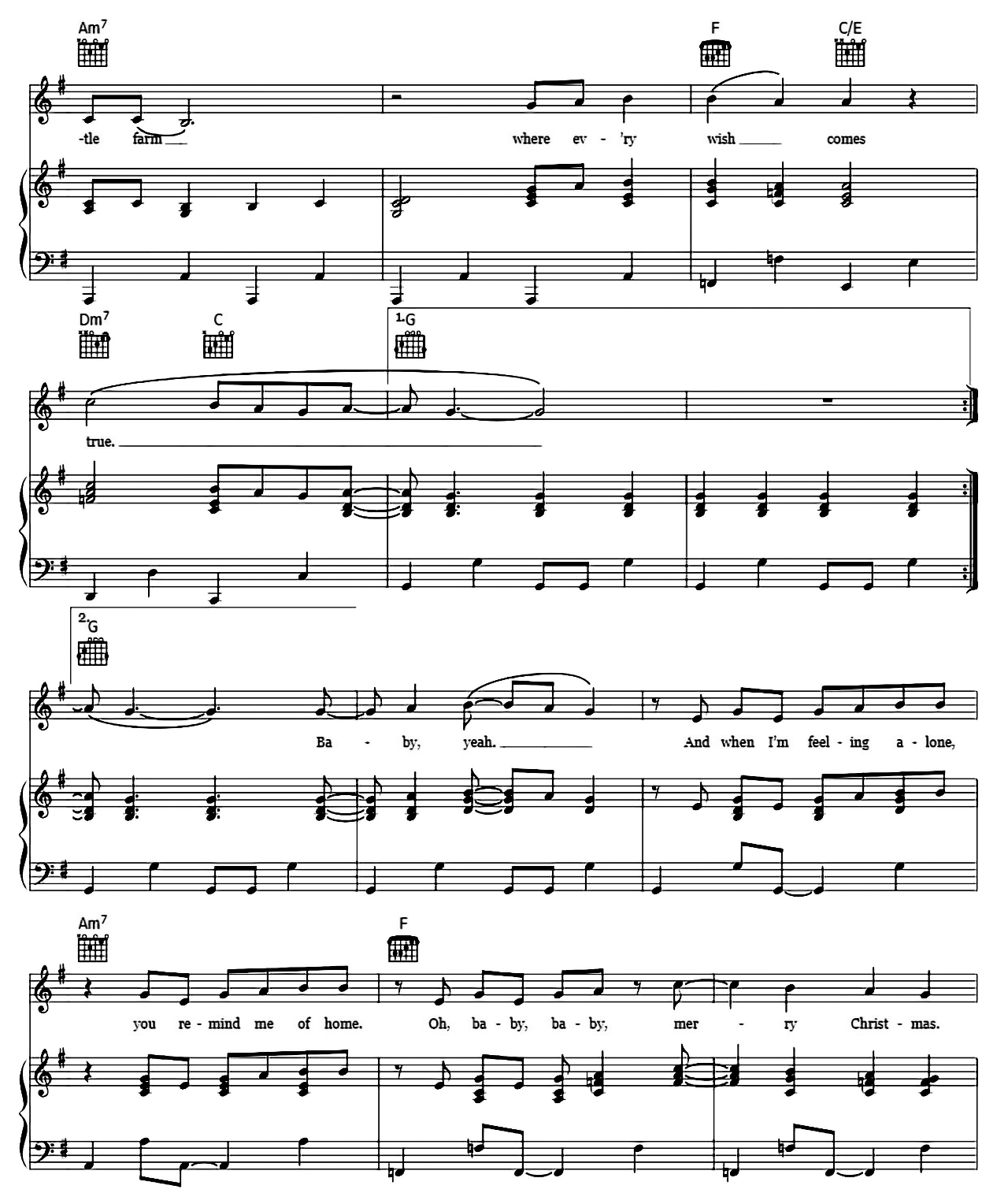 Christmas Tree Farm sheet music 5