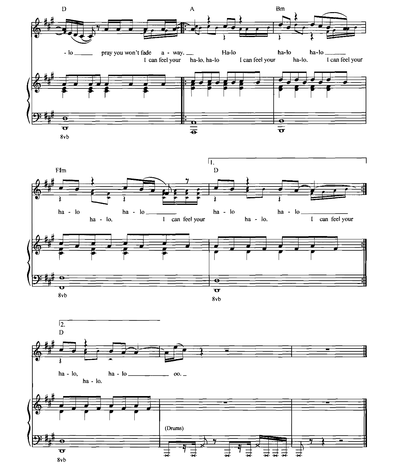 Halo sheet music 8