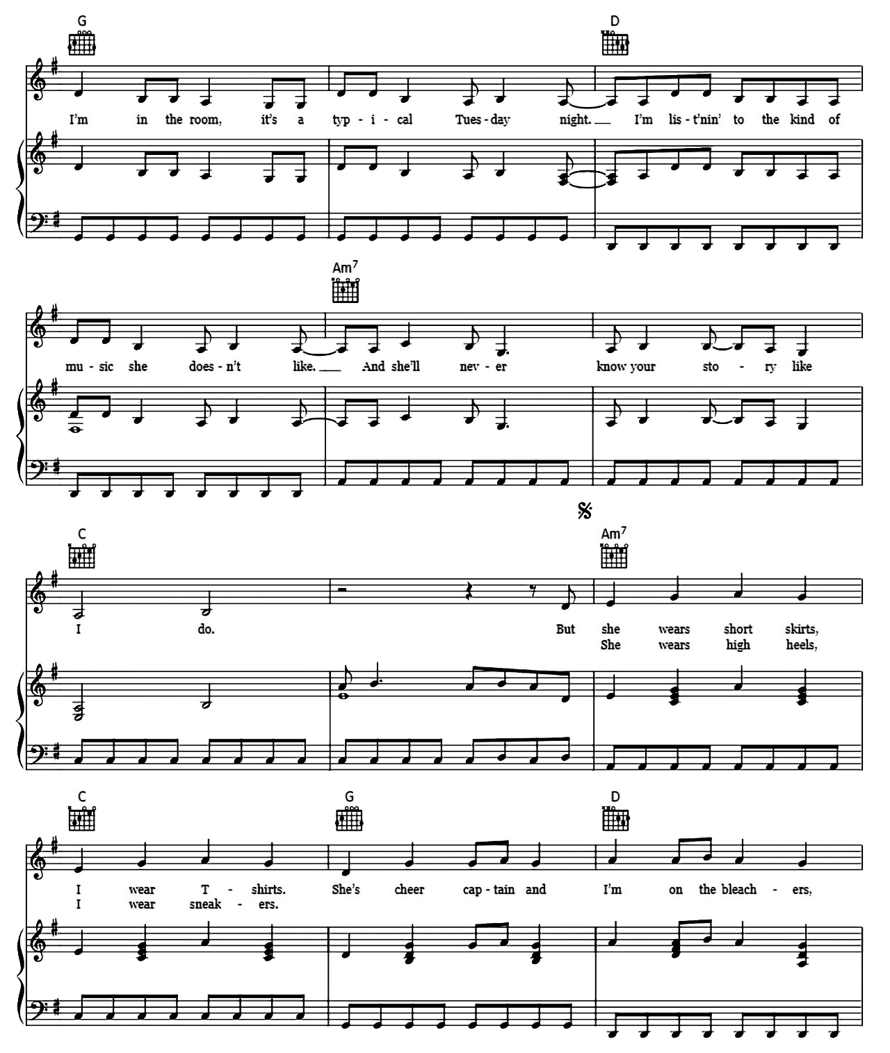 You Belong With Me sheet music 2