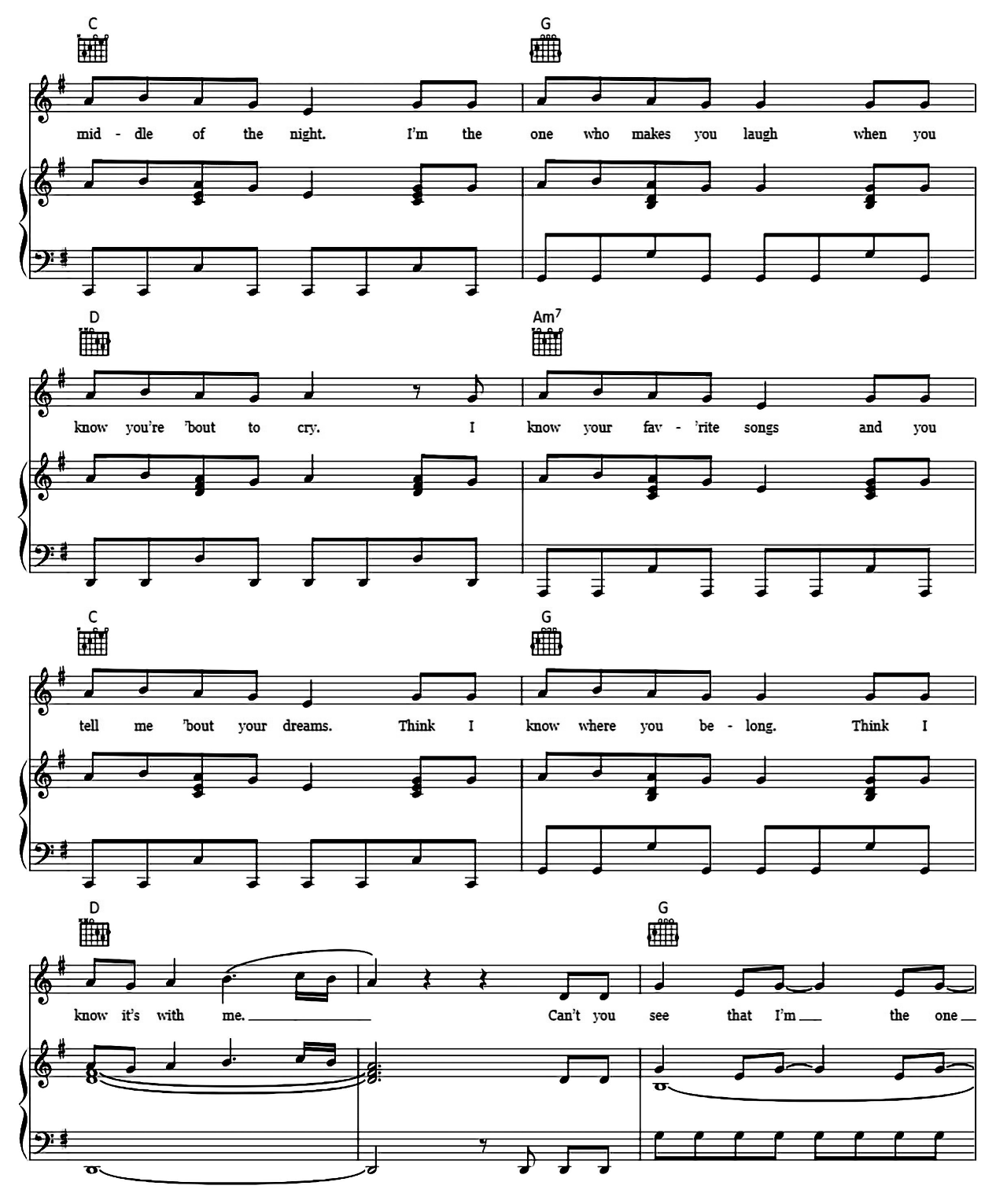 You Belong With Me sheet music 7