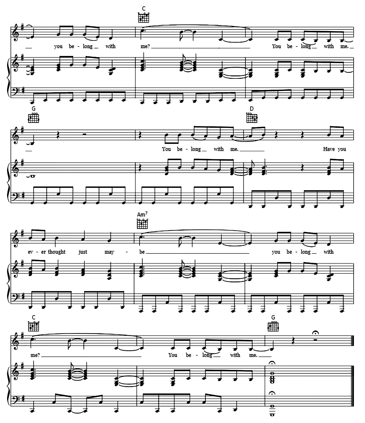 You Belong With Me sheet music 9