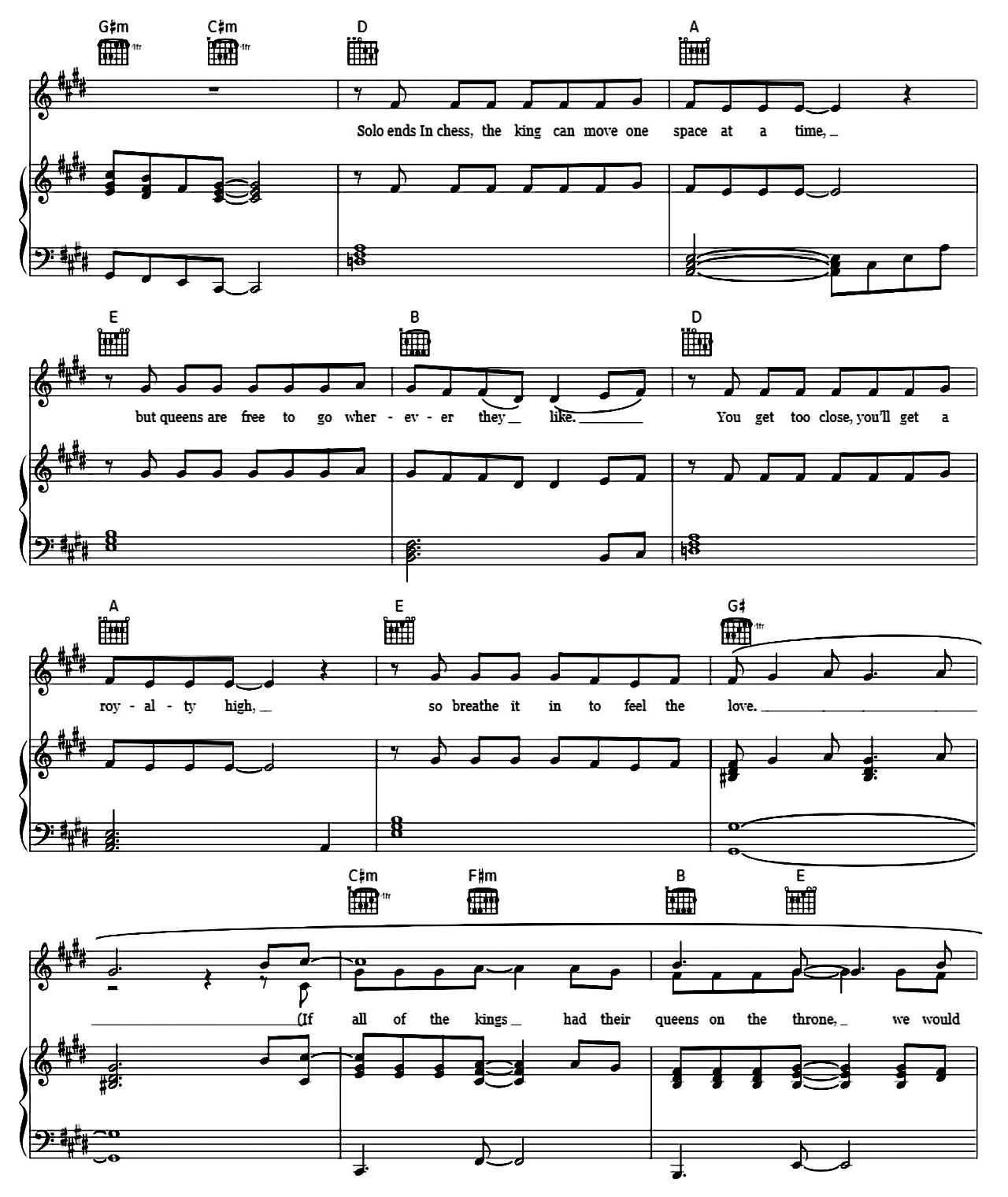 Kings & Queens sheet music 5