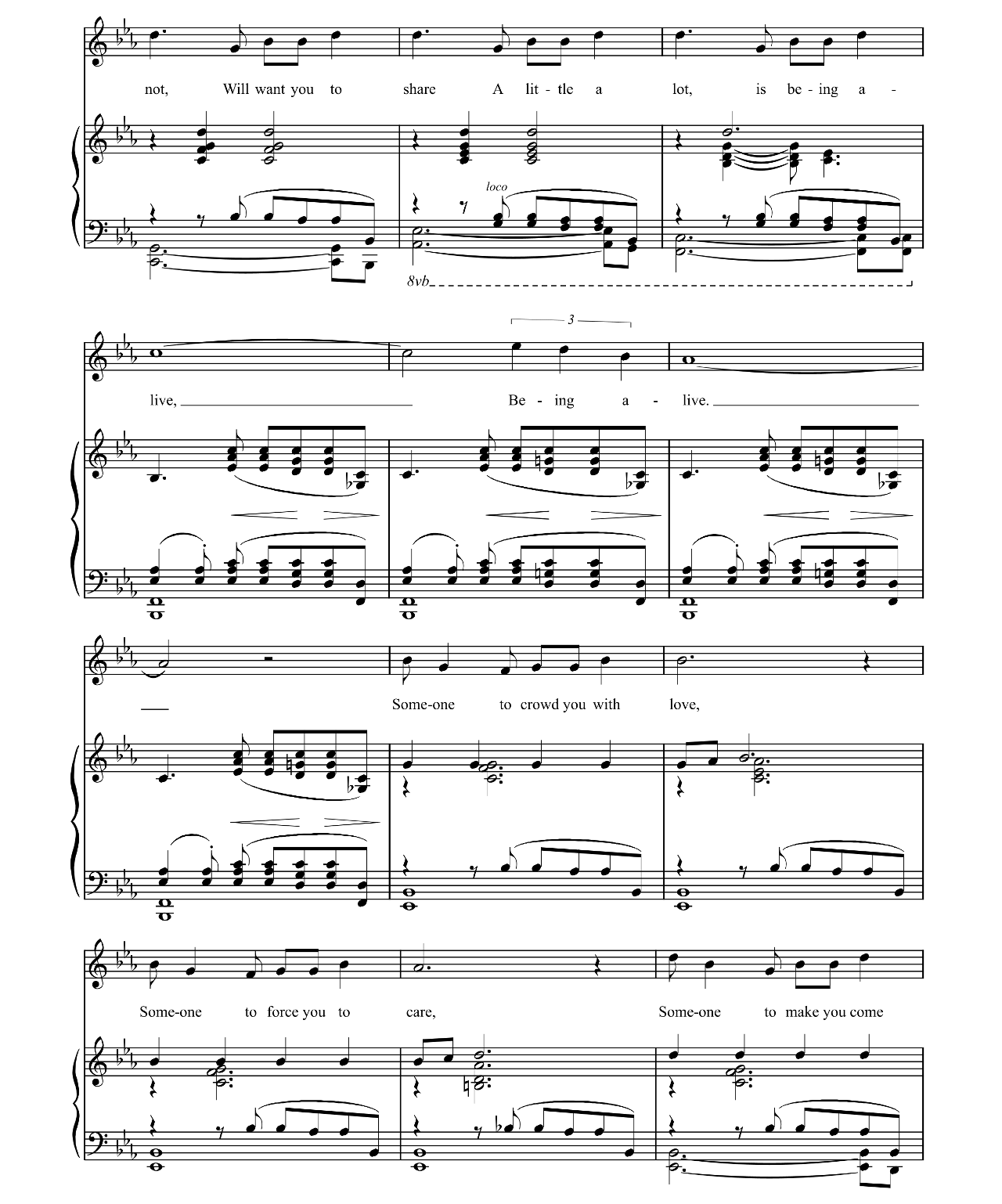 Being Alive (from Company) sheet music 3