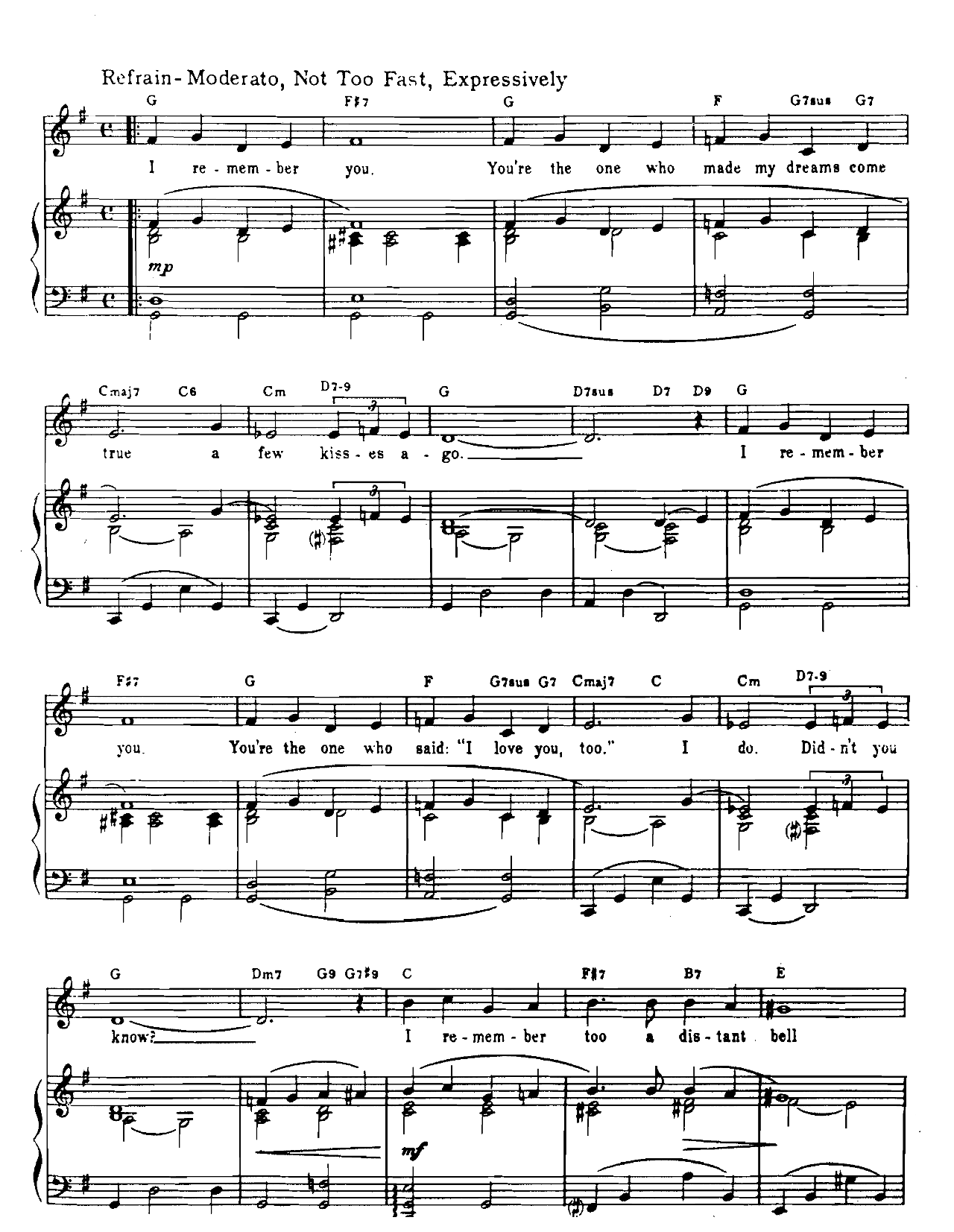 I Remember You sheet music 2