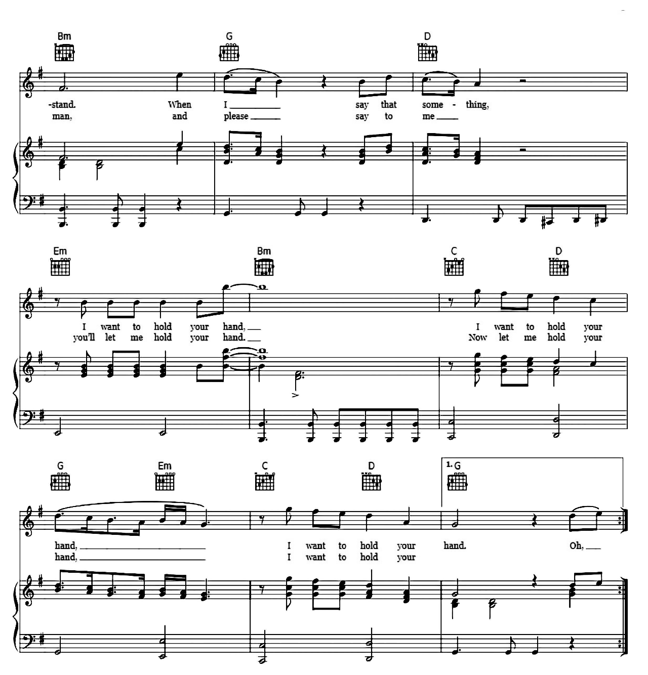 I Want To Hold Your Hand sheet music 2