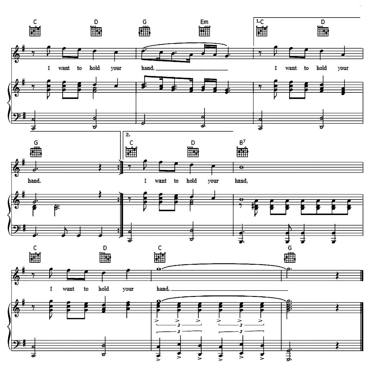 I Want To Hold Your Hand sheet music 5