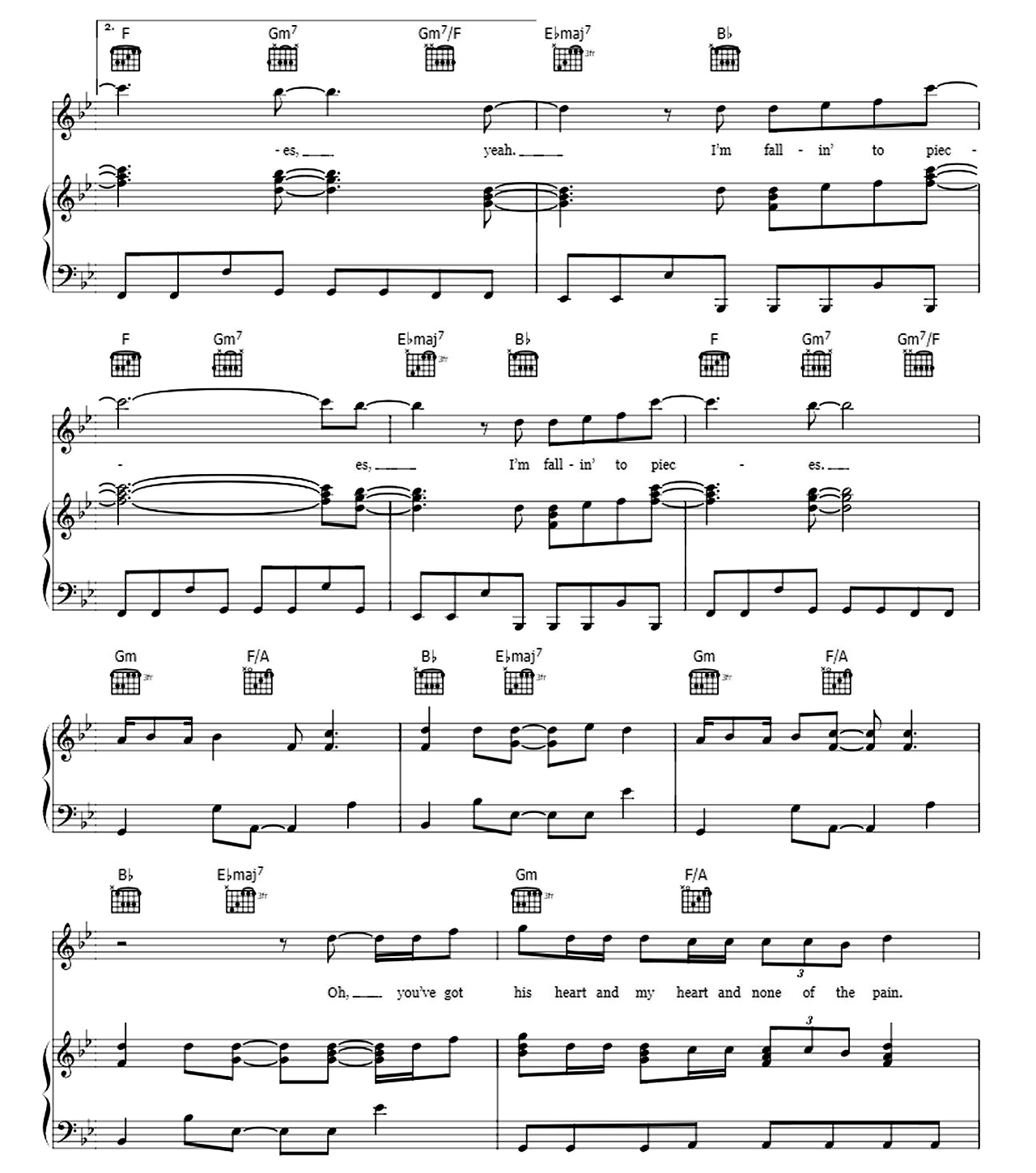 Breakeven sheet music 5