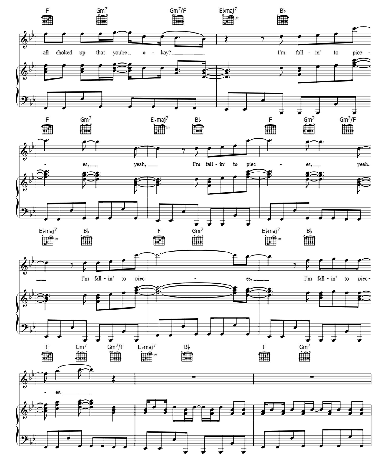Breakeven sheet music 8