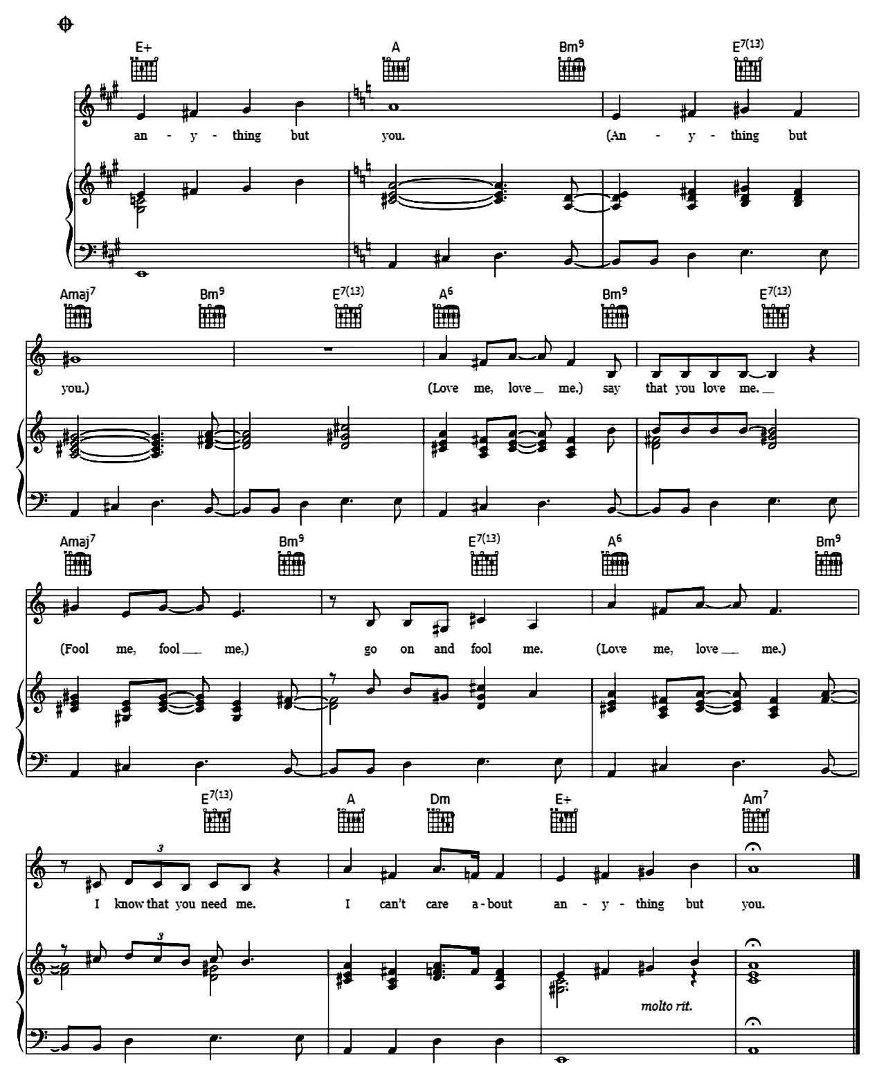 Lovefool sheet music 4