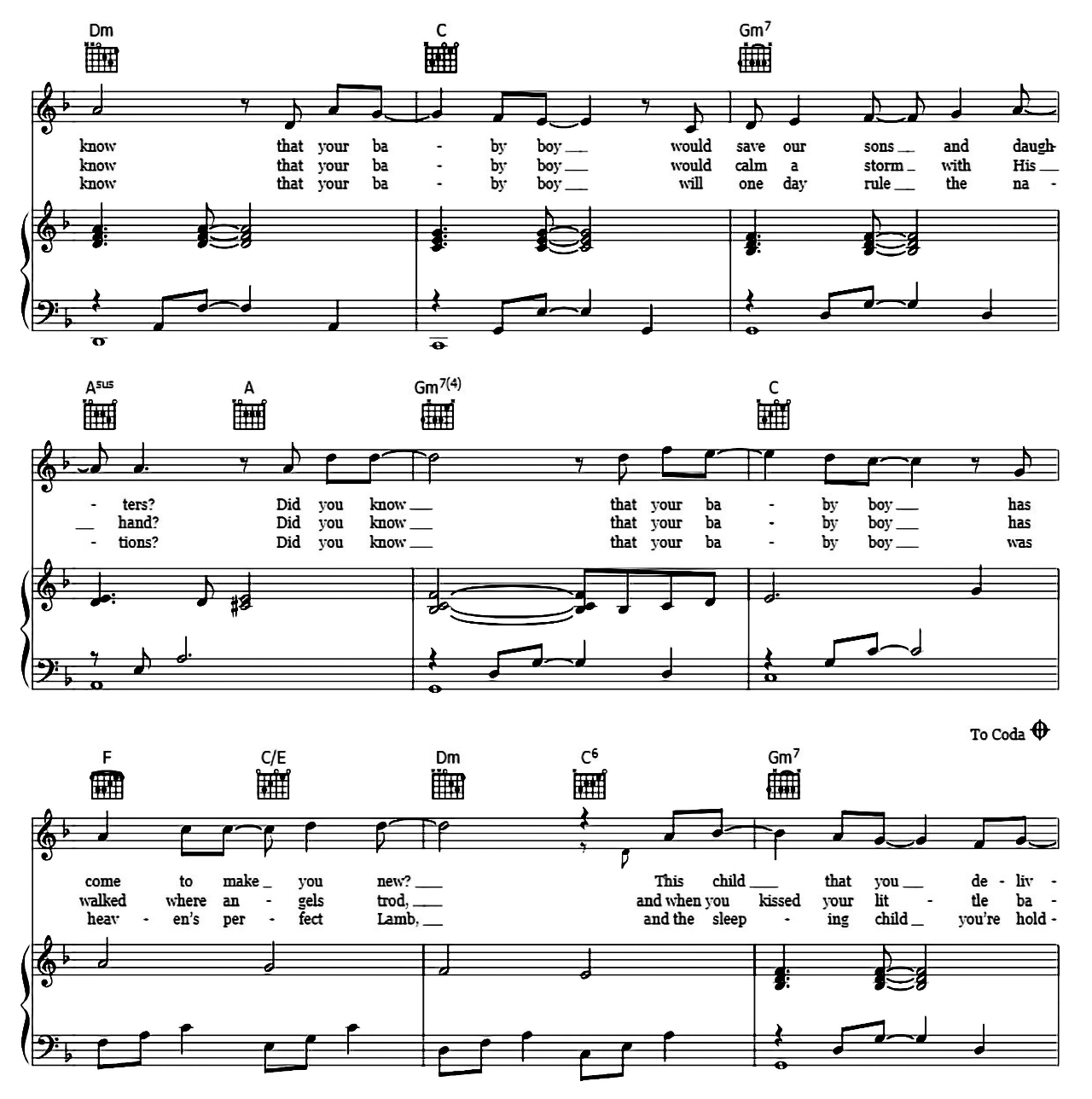 Mary Did You Know sheet music 2