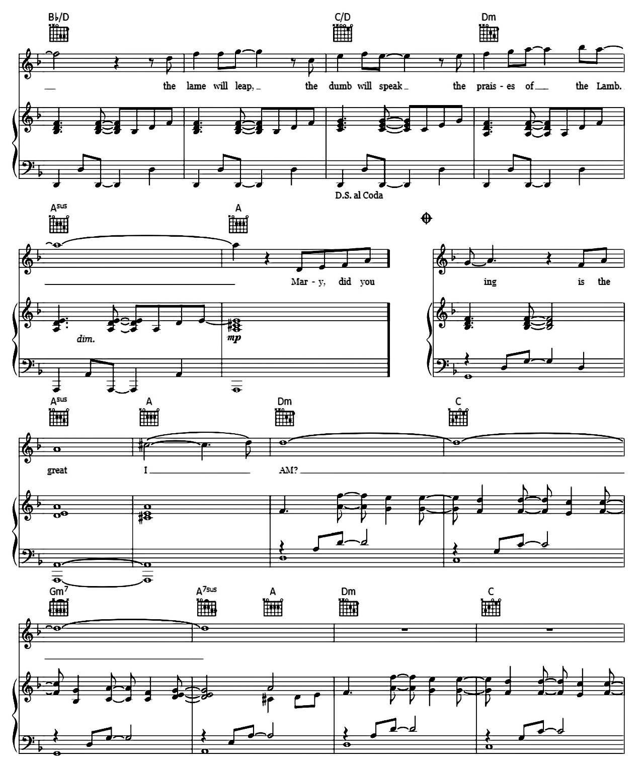 Mary Did You Know sheet music 4