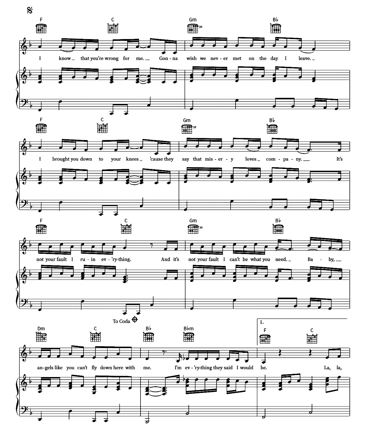 Angels Like You sheet music 2