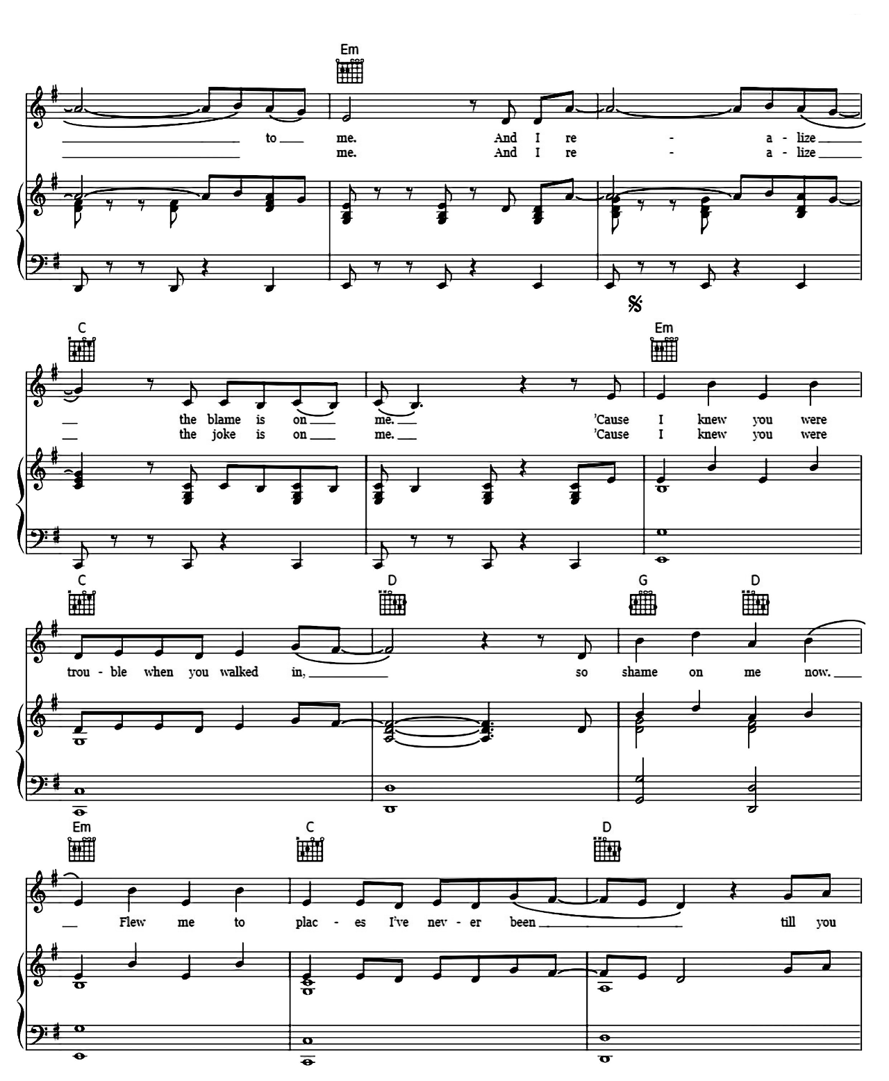 I Knew You Were Trouble sheet music 3