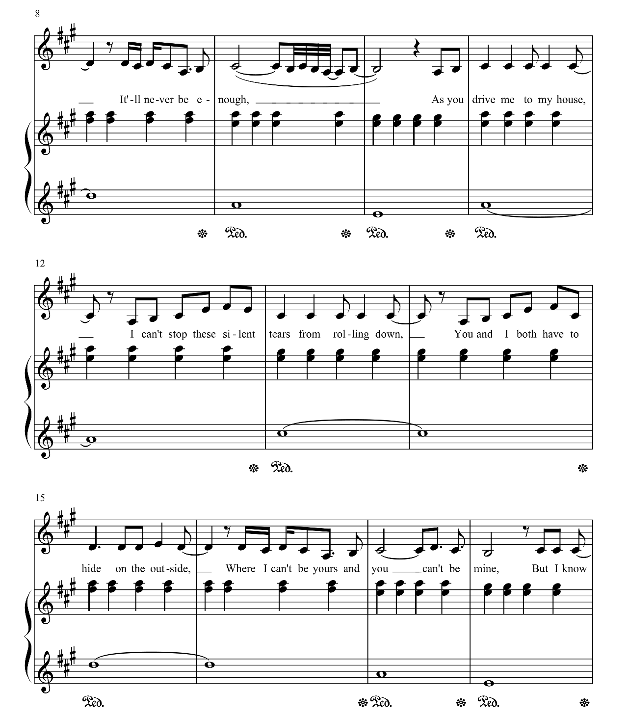Secret Love Song sheet music 2