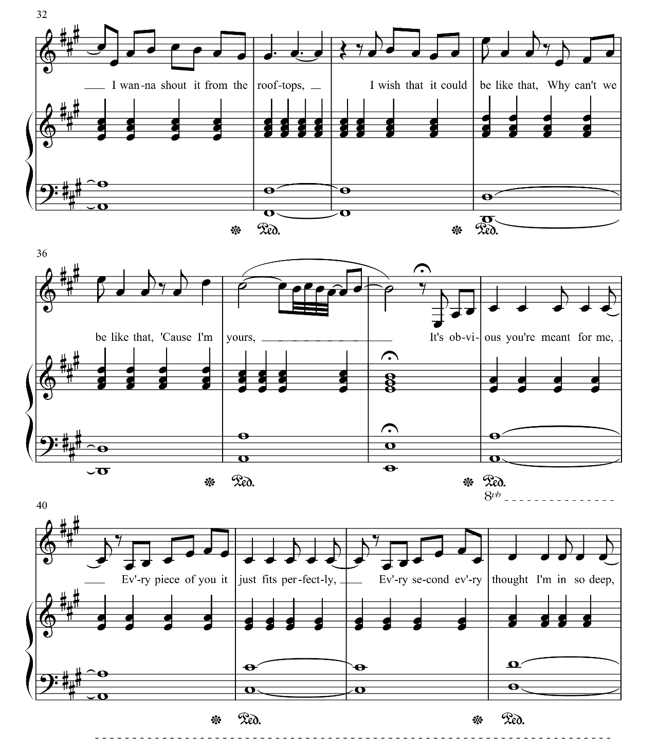 Secret Love Song sheet music 4