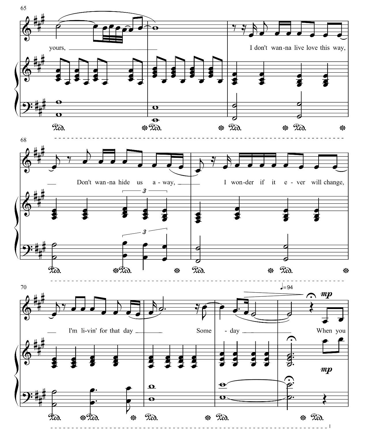 Secret Love Song sheet music 7
