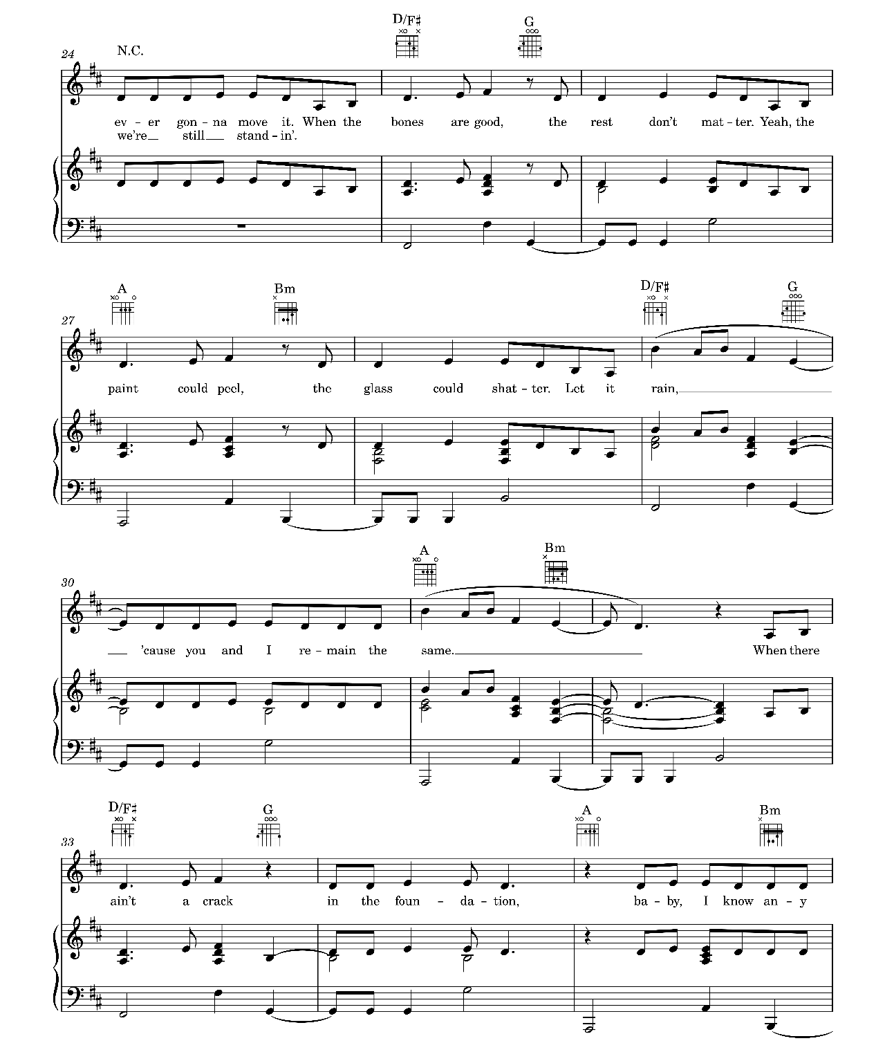 The Bones sheet music 3