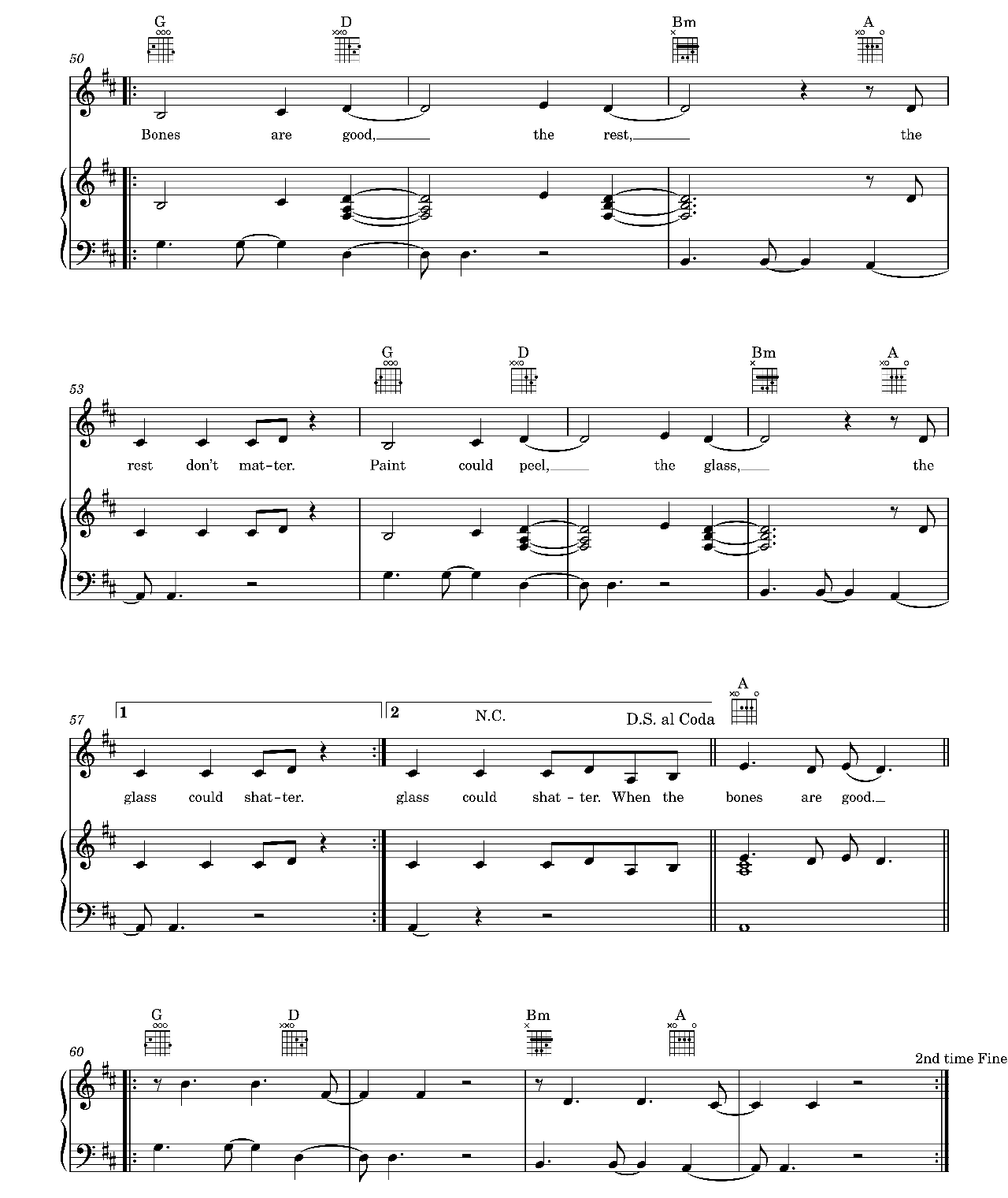The Bones sheet music 5