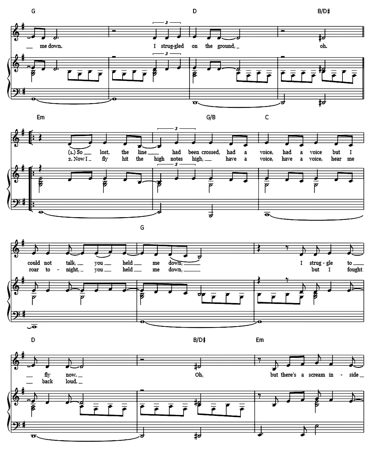 Bird Set Free sheet music 2