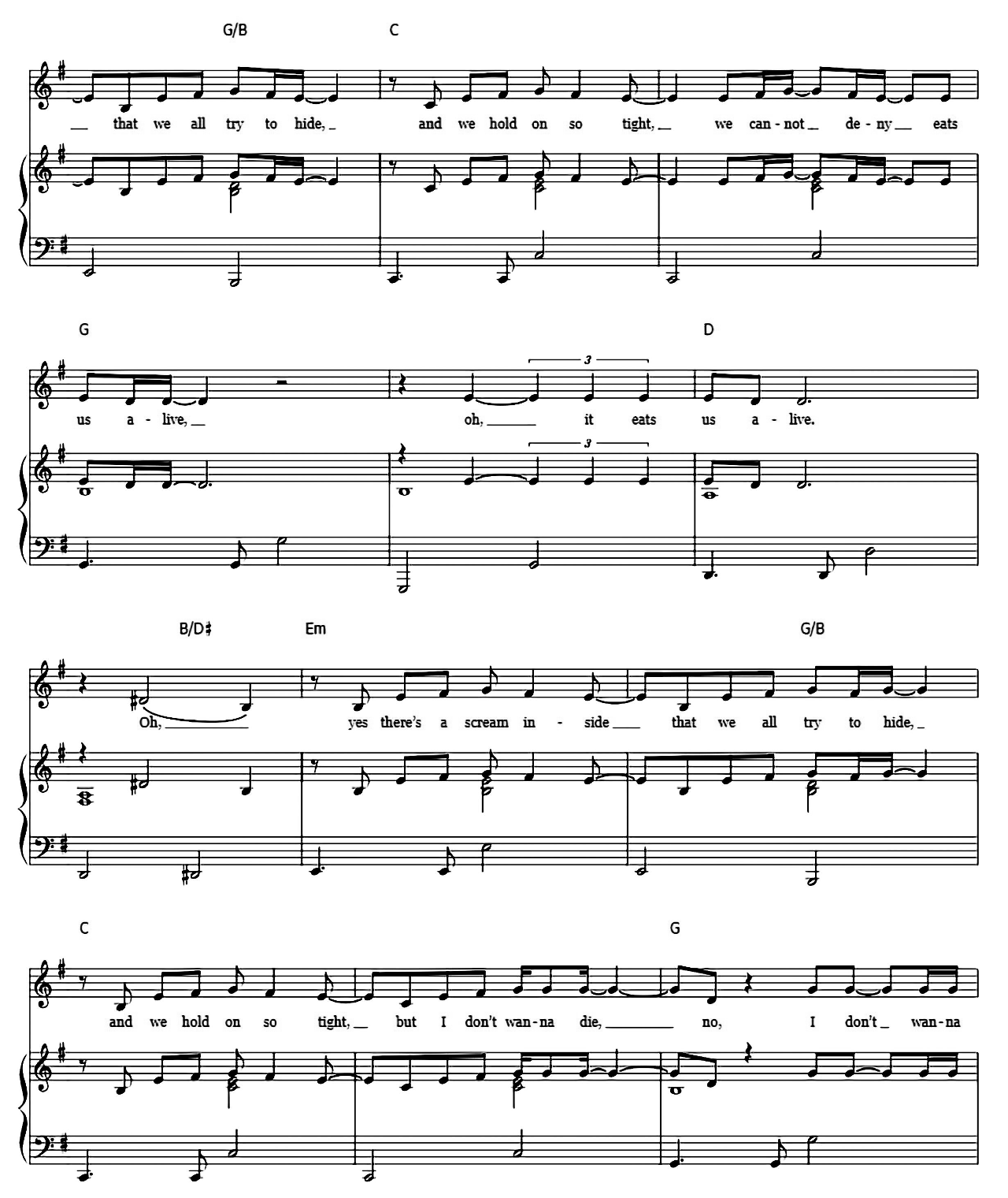 Bird Set Free sheet music 3