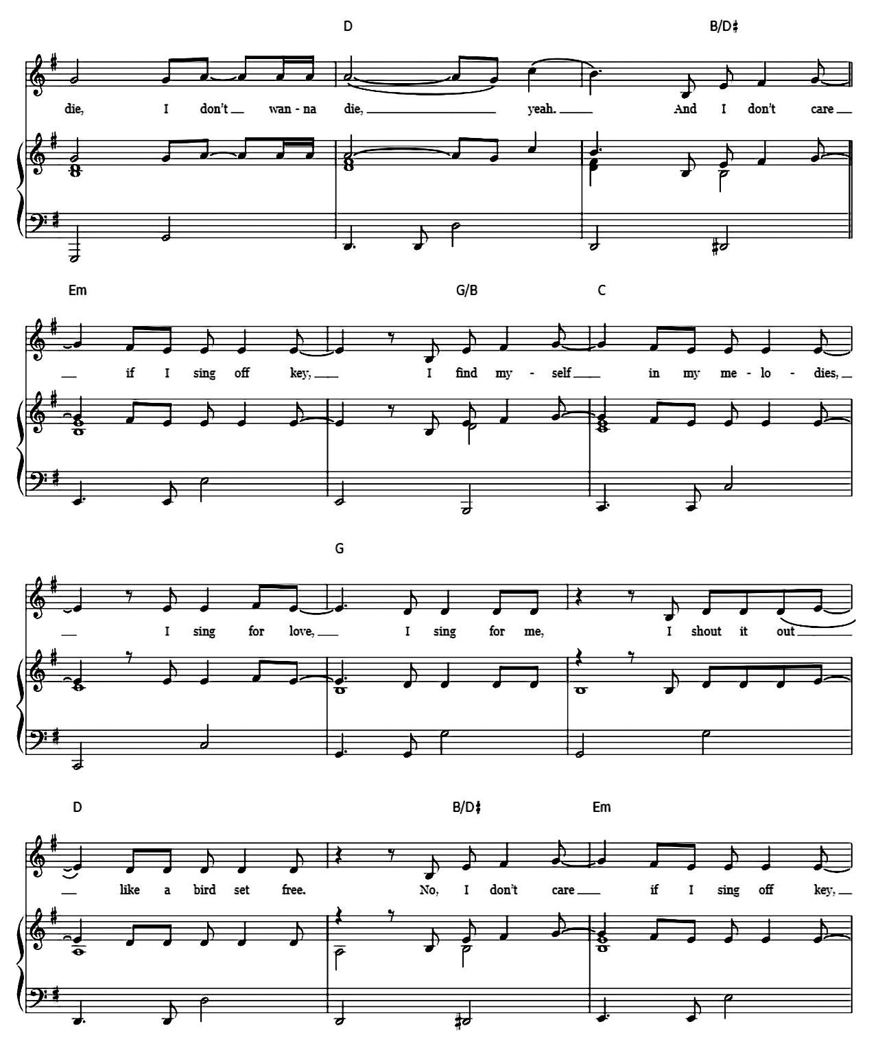 Bird Set Free sheet music 4