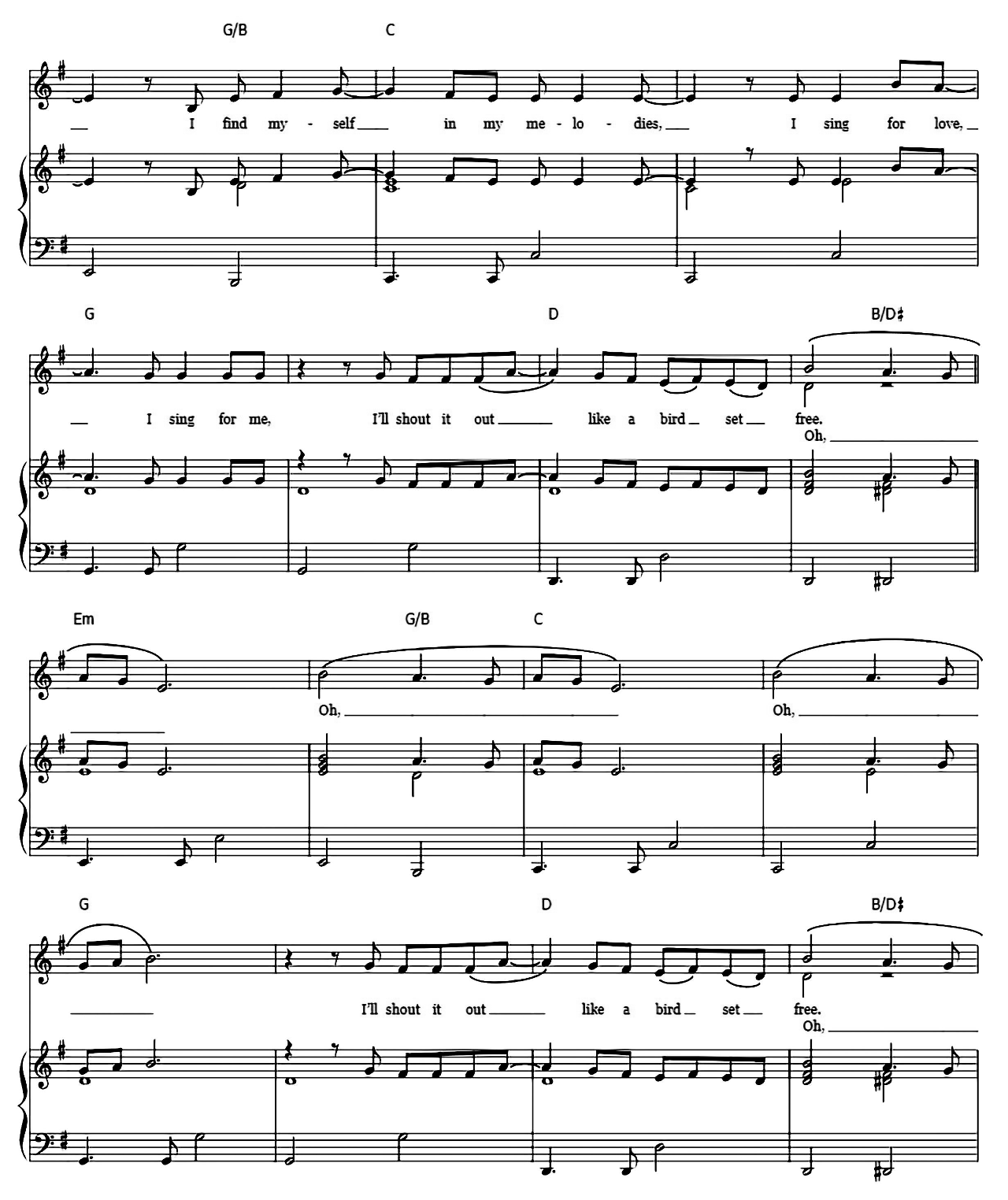 Bird Set Free sheet music 5