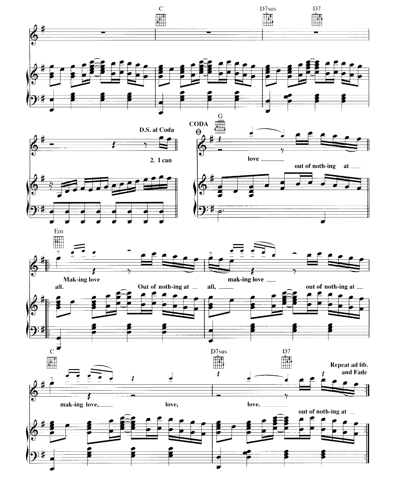 Making Love Out Of Nothing At All sheet music 7