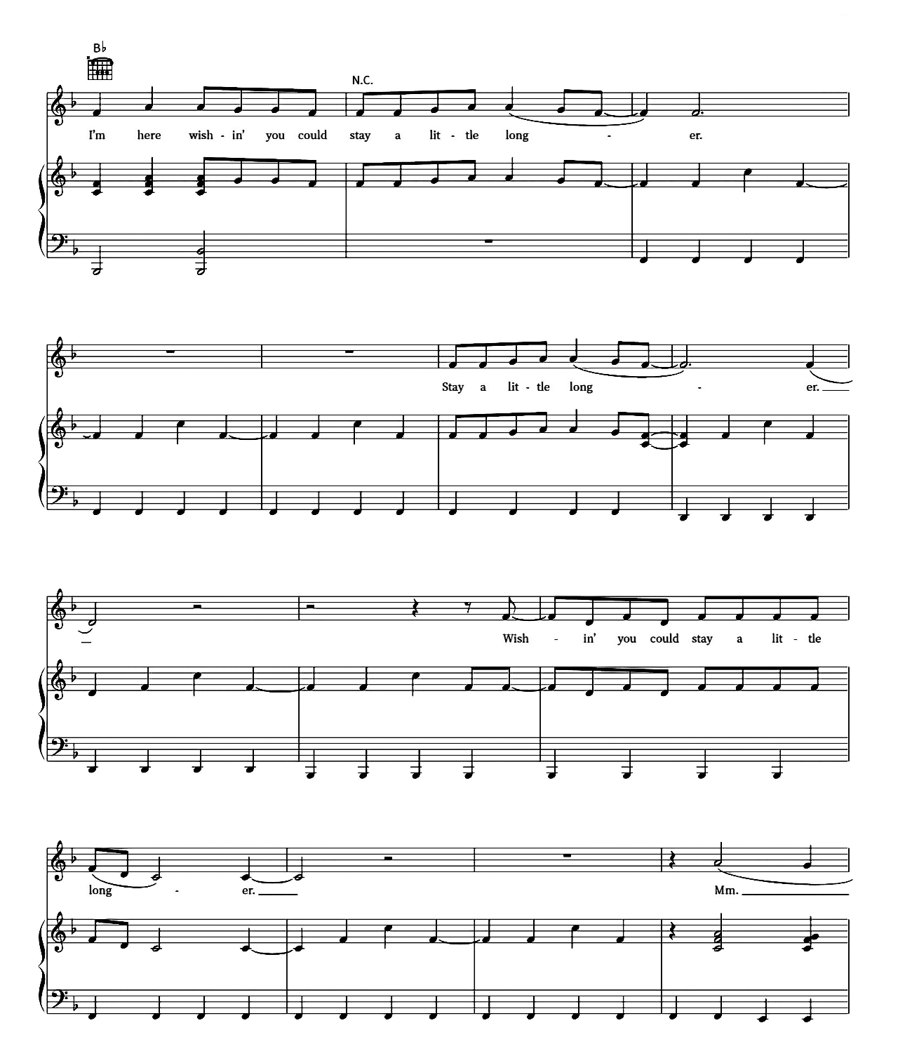 Stay A Little Longer sheet music 6