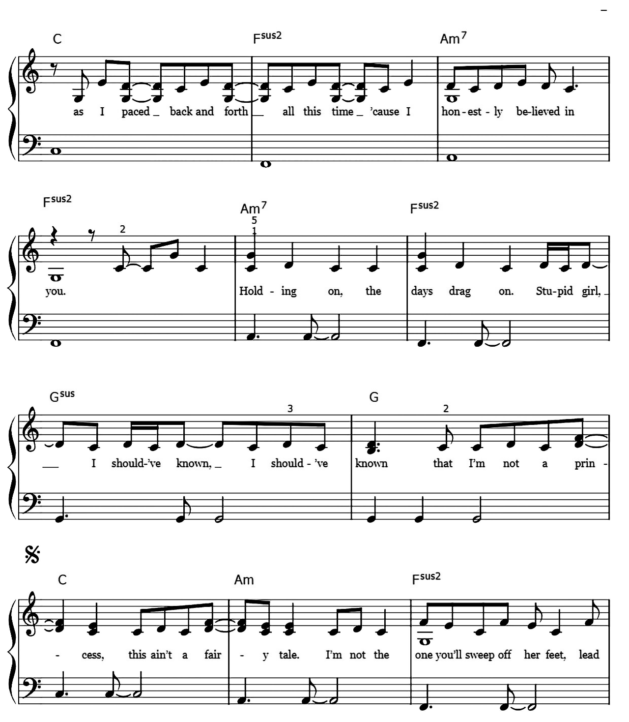 White Horse sheet music 2