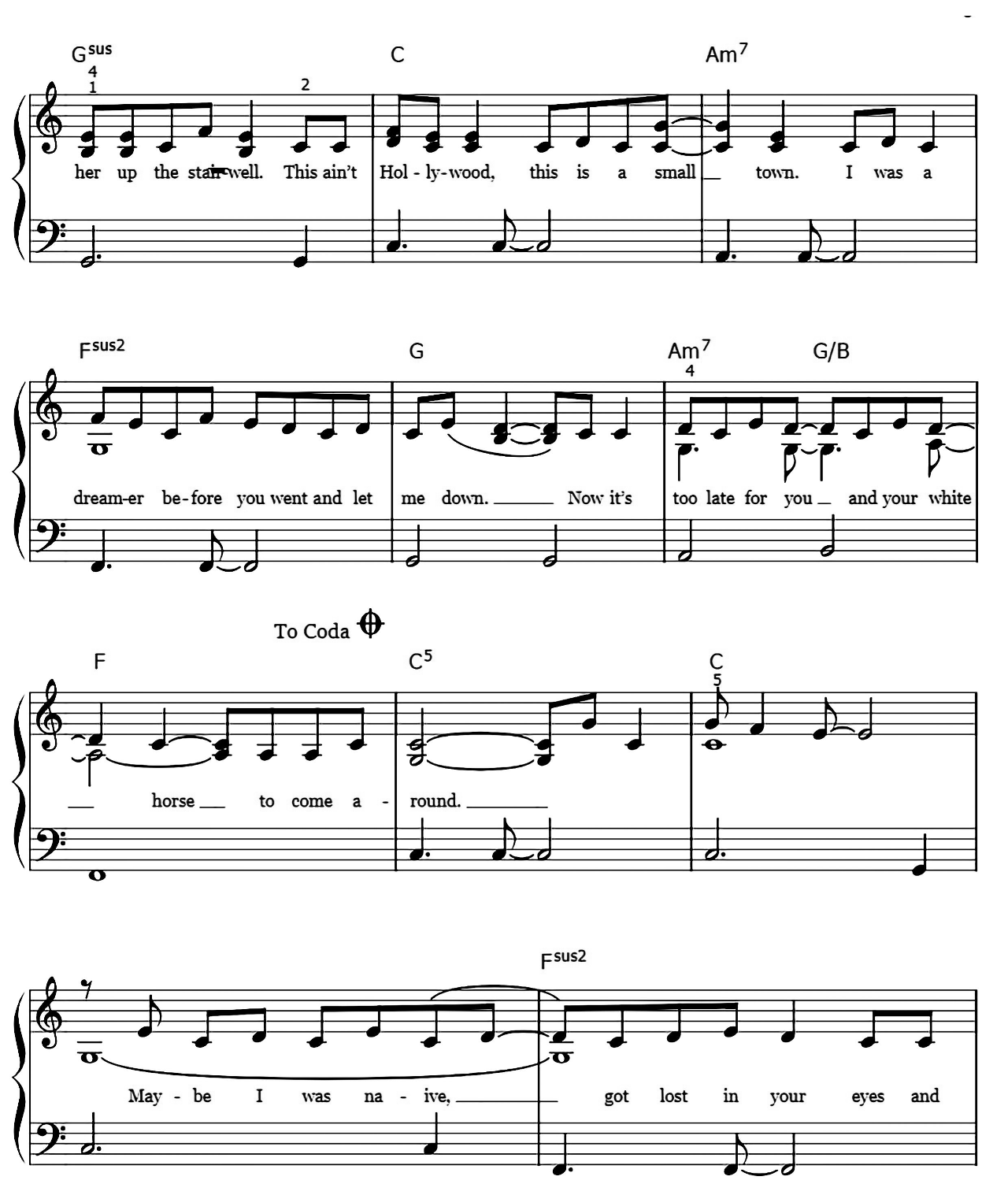 White Horse sheet music 3