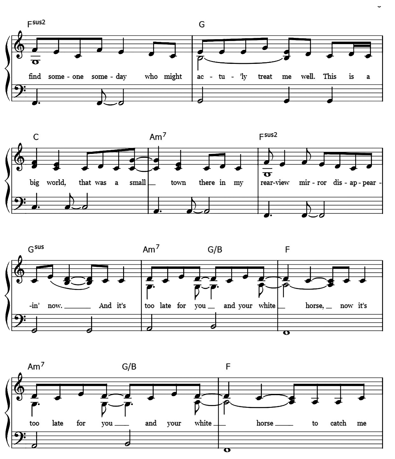 White Horse sheet music 6