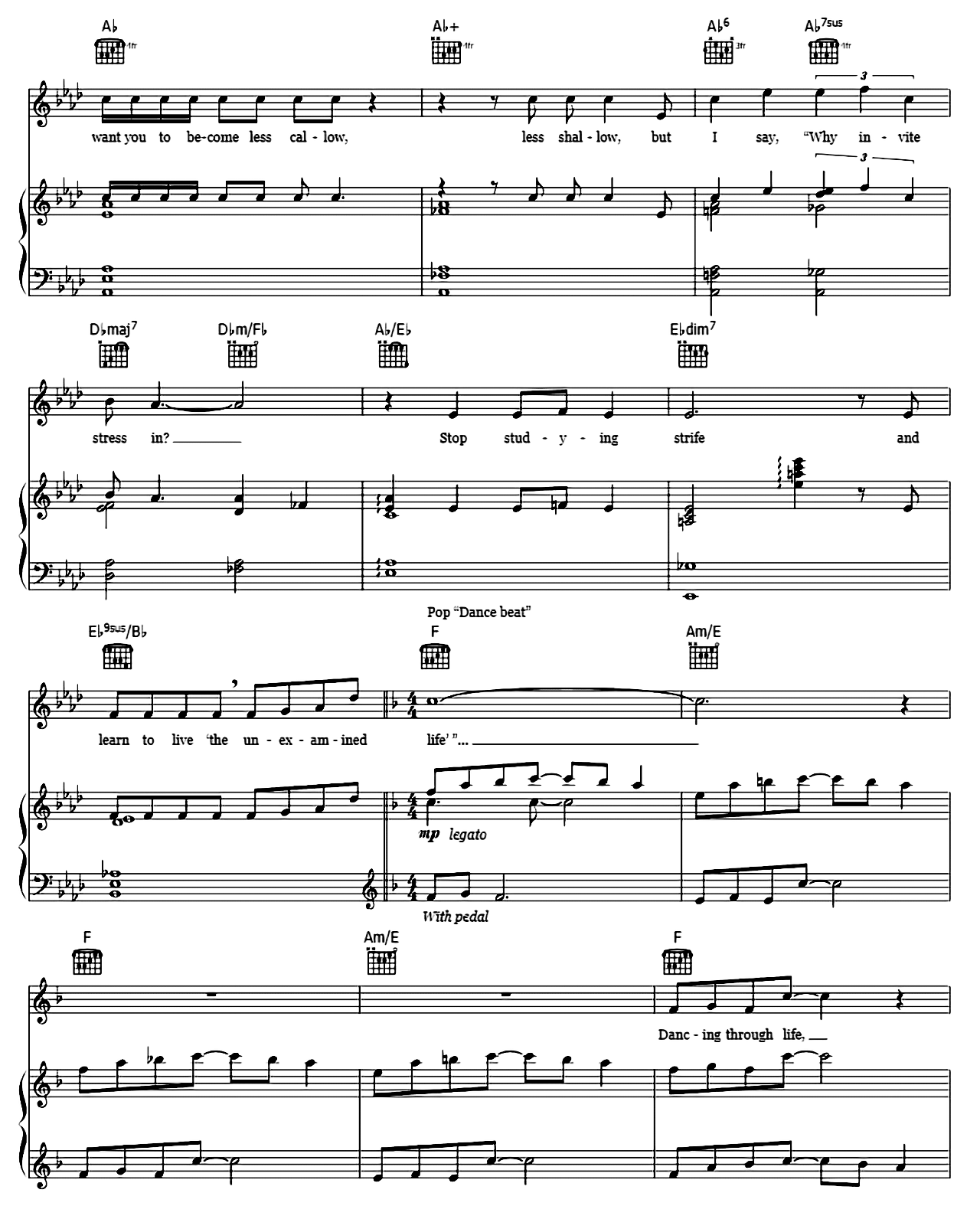 Dancing Through Life (from Wicked) sheet music 2