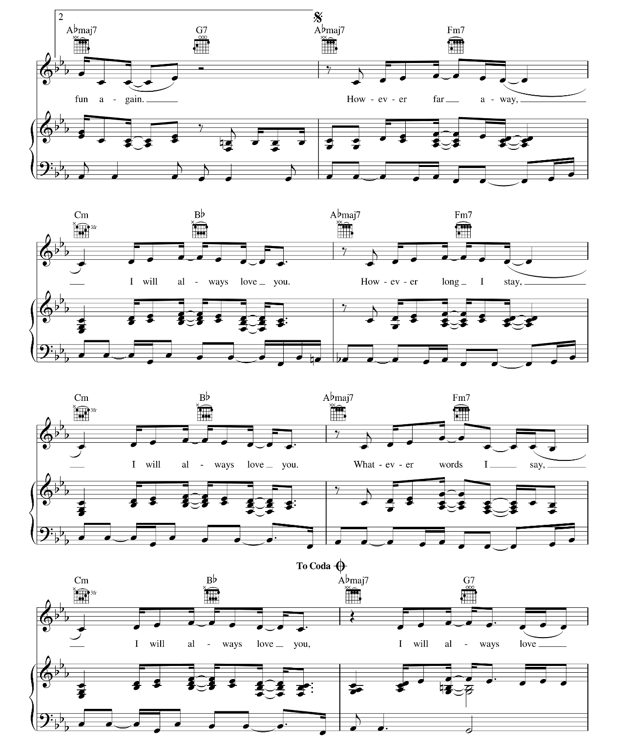 Lovesong sheet music 3