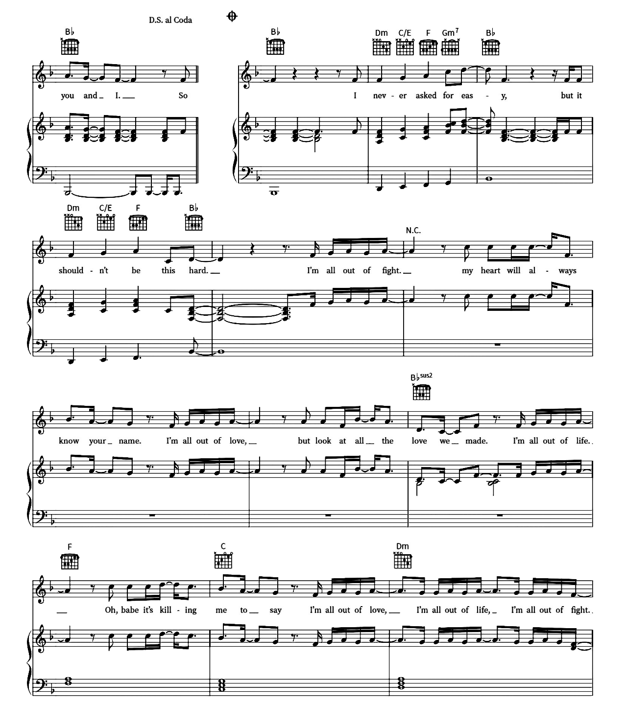 All Out Of Fight sheet music 4