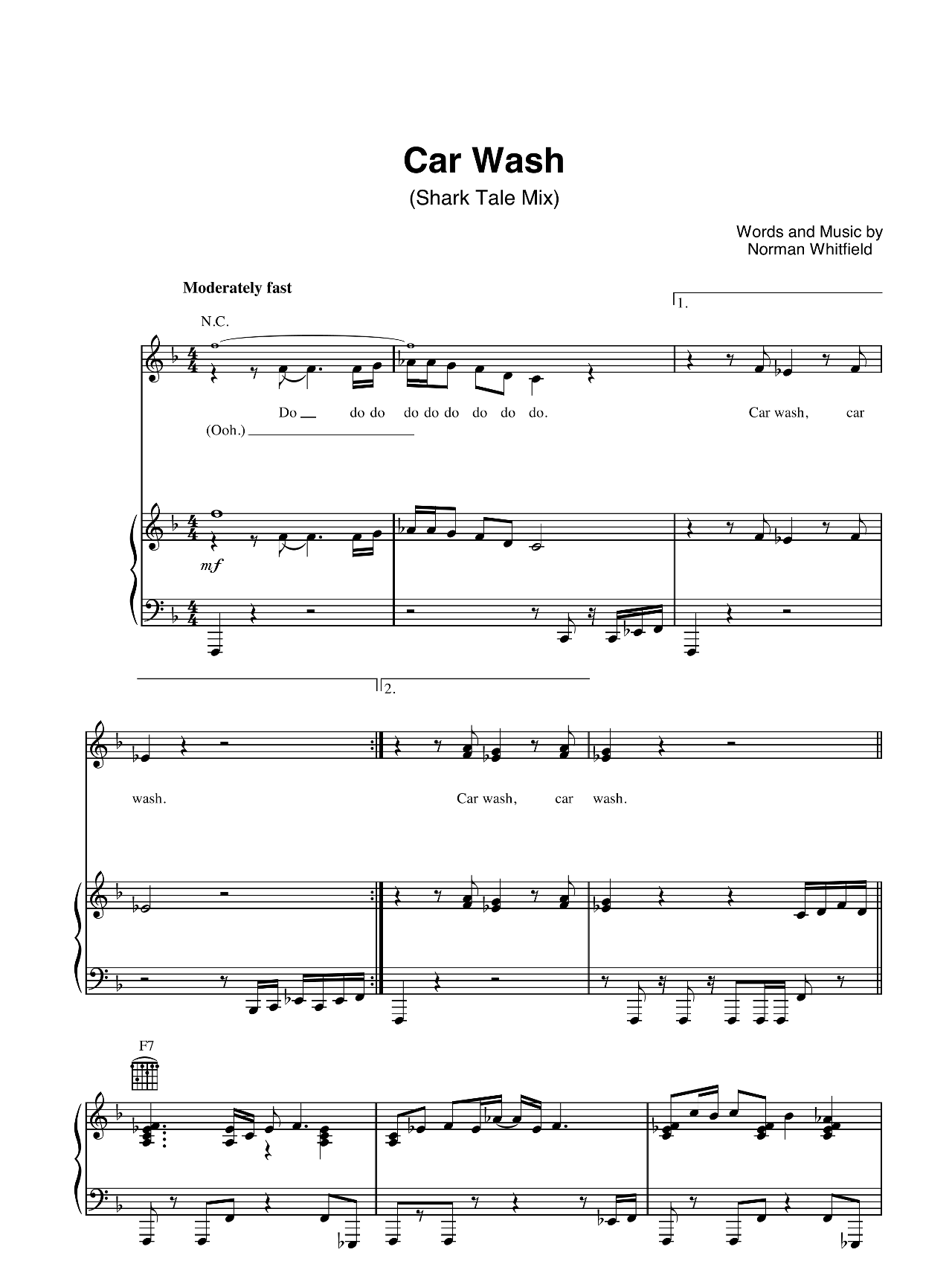 Car Wash sheet music