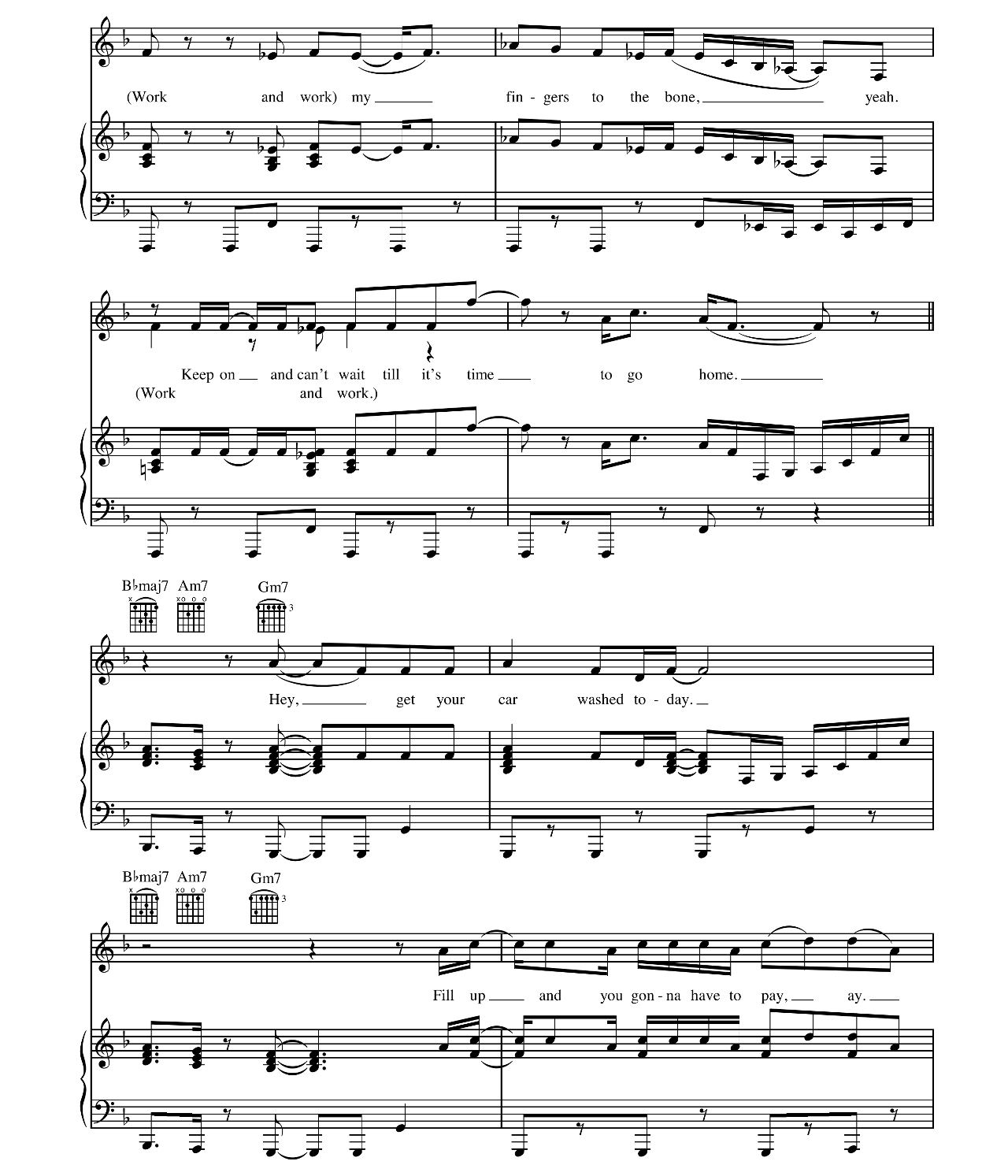 Car Wash sheet music 7