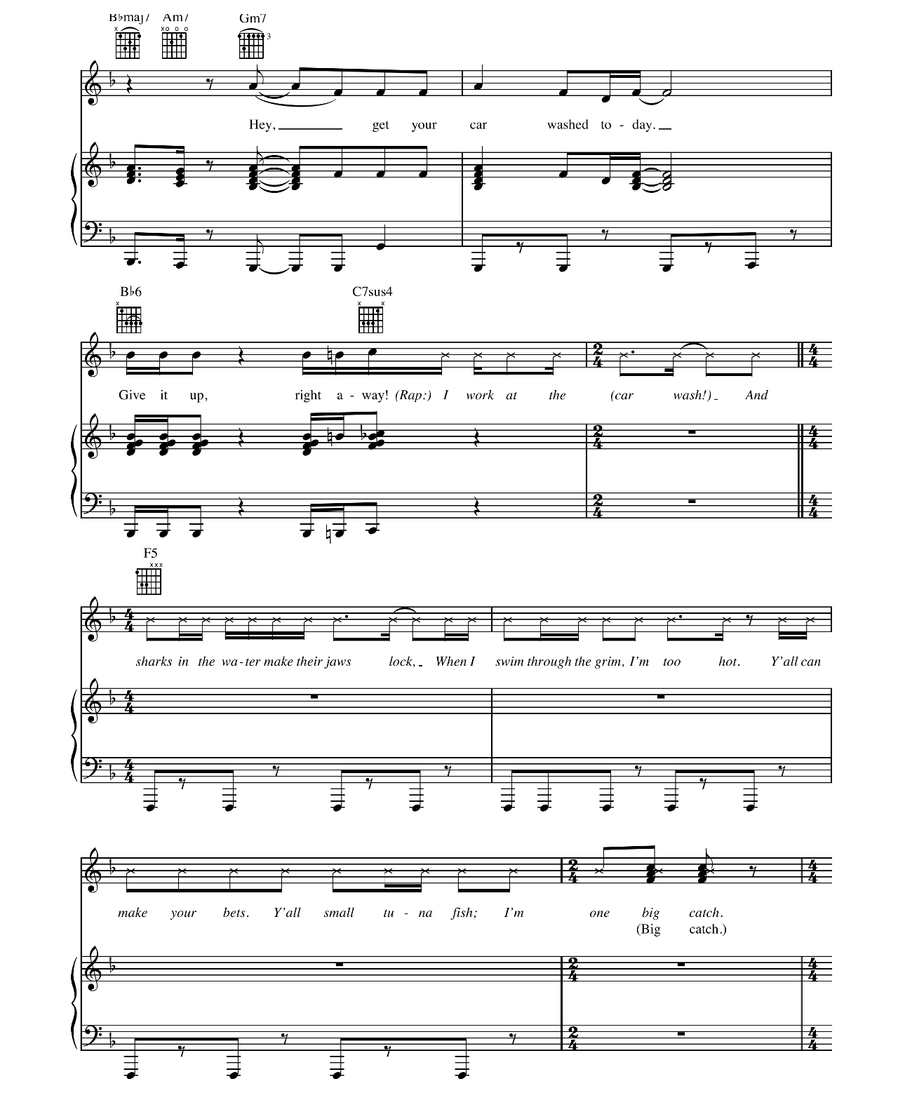 Car Wash sheet music 8