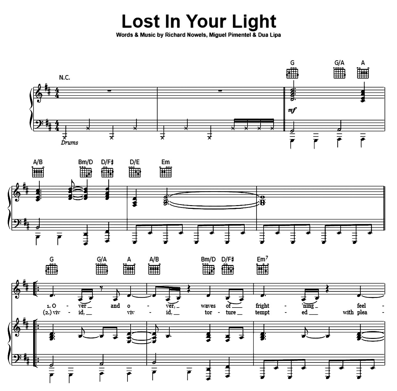 Lost In Your Light sheet music