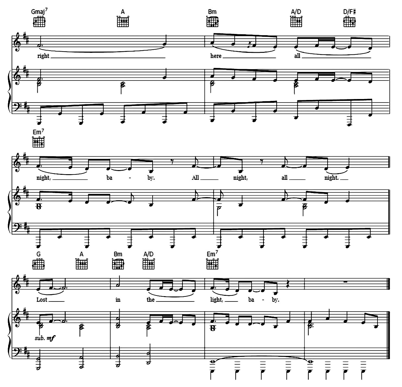 Lost In Your Light sheet music 8