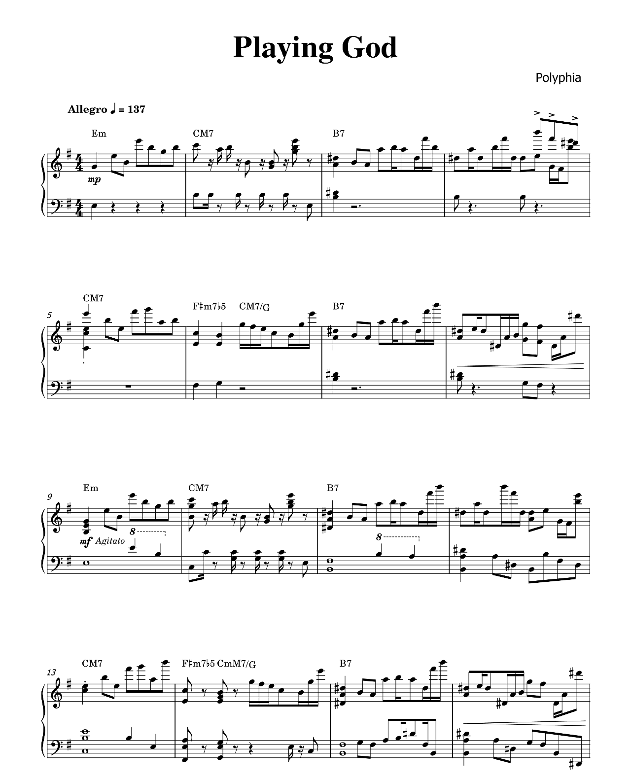 Playing God sheet music