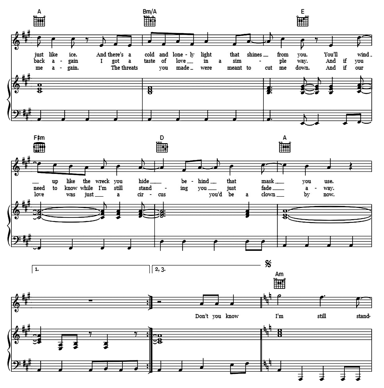 I'm Still Standing sheet music 2