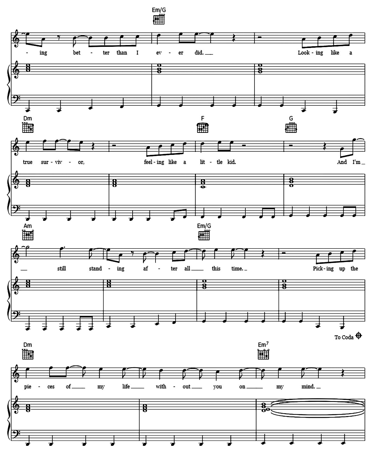 I'm Still Standing sheet music 3